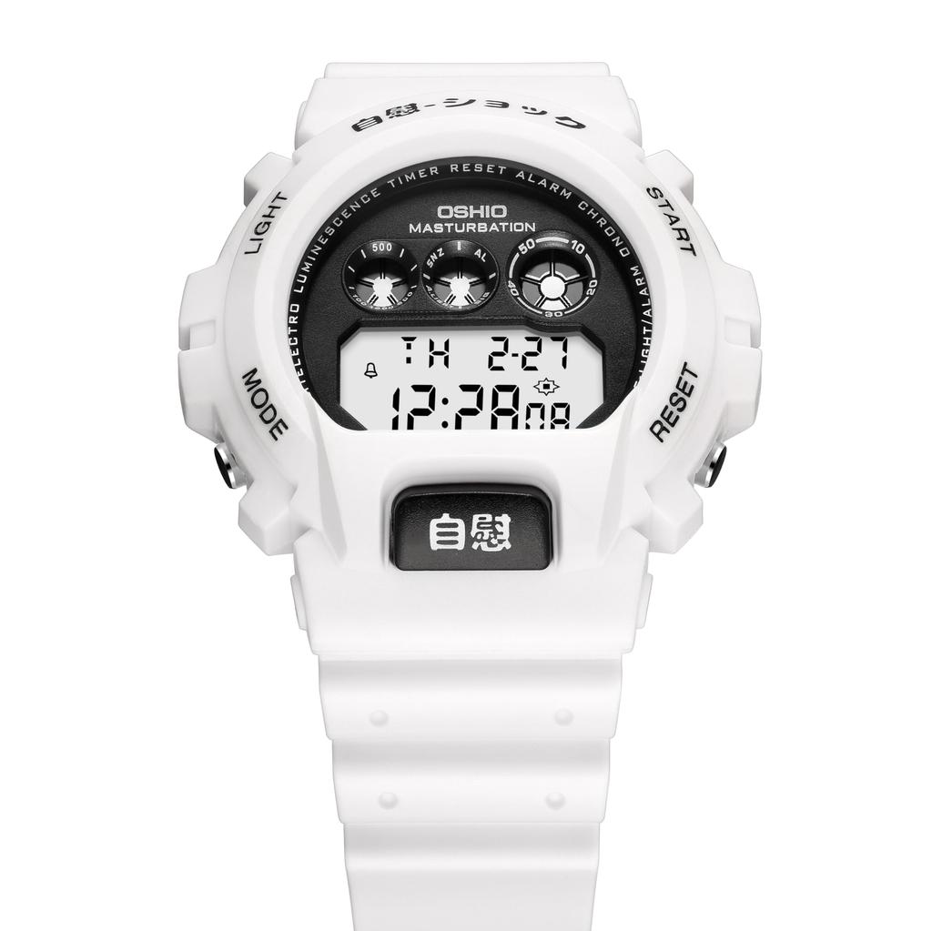 Masturbation Shock Digital Watch Omeco Watch Watch Homage Watch Golf Watch Golf Watch [OMECO] Men's Men's (Tissue White)