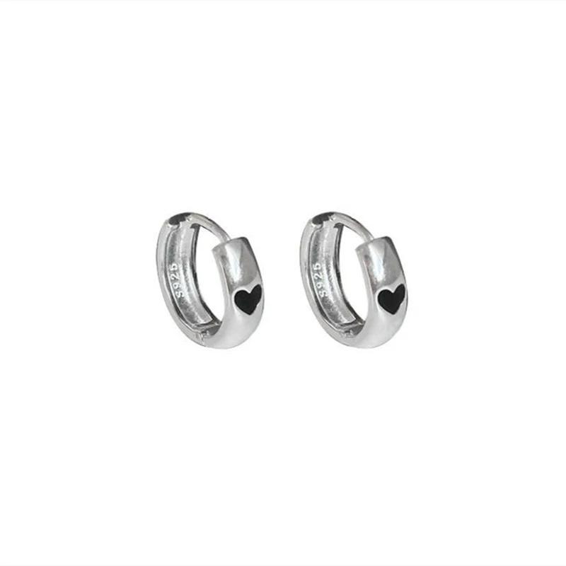 High Quality 925 Sterling Silver Silver Plated Trendy Simple Fashion Dainty Hoop Earrings Cute Bulk Geometric Pattern