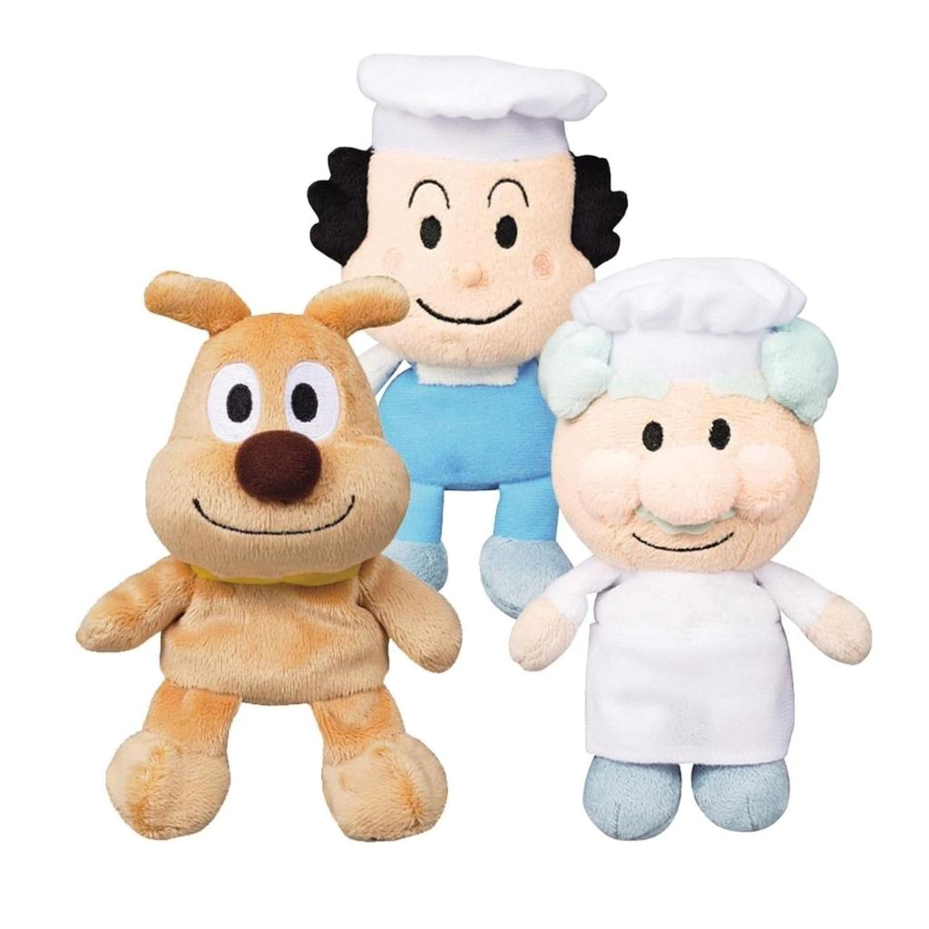 Sega Toys Anpanman Pretty Beans S Plus Plush Toy x 3-piece Set (Meiken Cheese + Batako + Uncle Jam) 1 of each