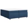 VidaXL Sommier à lattes de lit avec matelas Bleu 200x200 cm Tissu 3285164