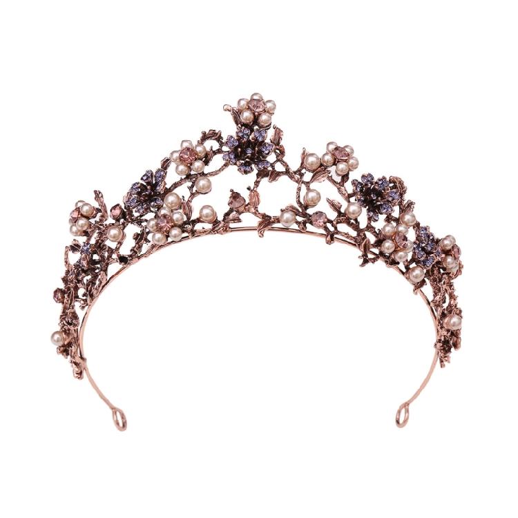 Beautifully Crafted Crystal Crowns Crystal Diadems with Flower and Leaves for Birthdays and Evening Parties