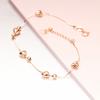 585 Purple Gold Women'S Color Gold Plated Rose Gold Double-Layer Snake Bone Shining Love Bracelet Fashion