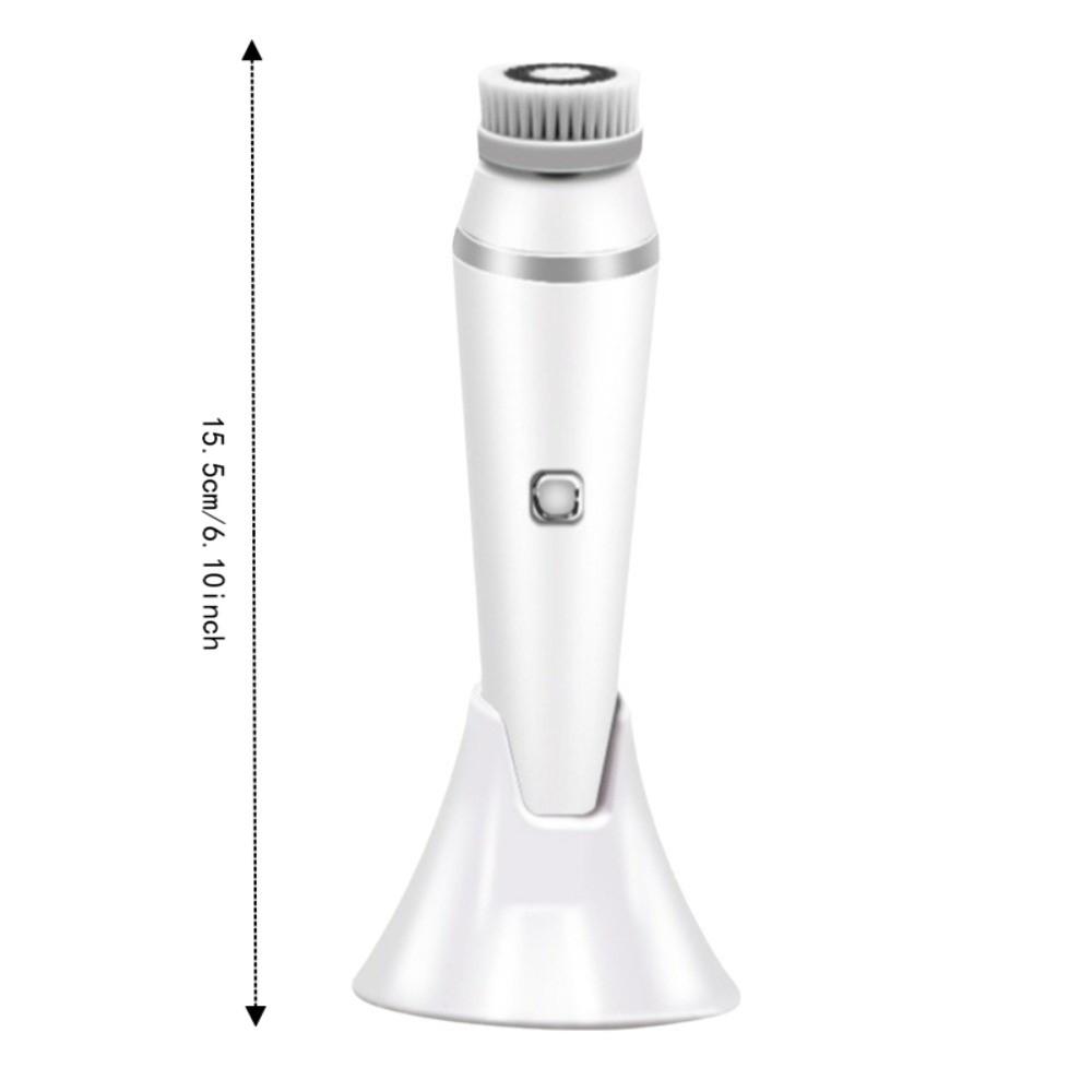 4 Replaceable Brush Heads Electric Facial Cleansing Brush USB Recharge Face Scrubber Oil Control