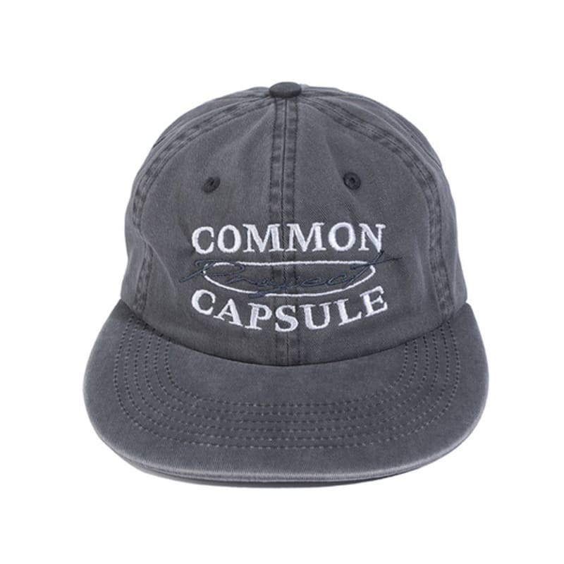 

commoncapsuleproject Oval Logo 6-Panel Flat Visor Cap (Charcoal) CHARCOAL_FREE
