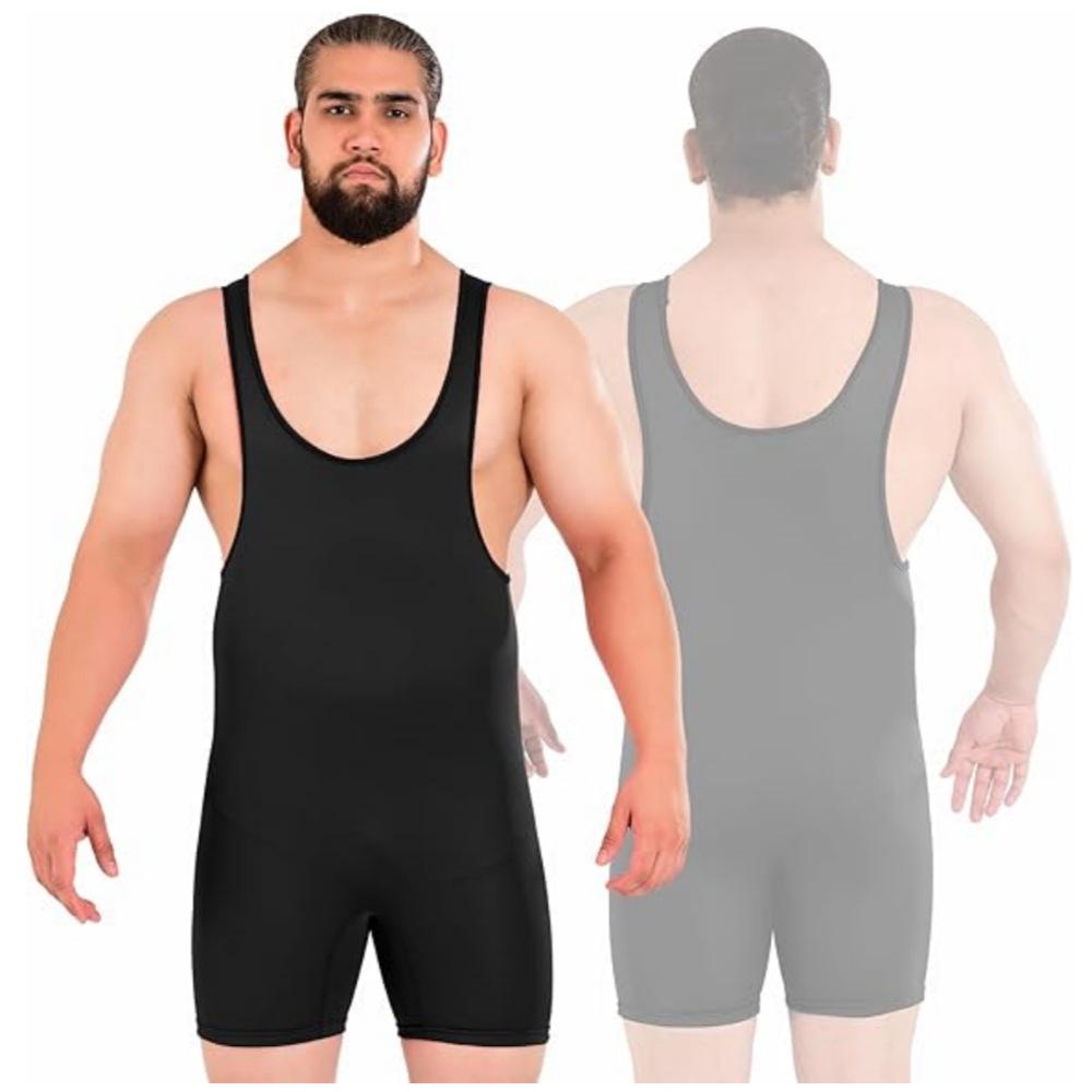 

Чоловічий борцівський боді без рукавів з контролем живота для фітнесу, боксу, тріатлону та пауерліфтингу. 4XL