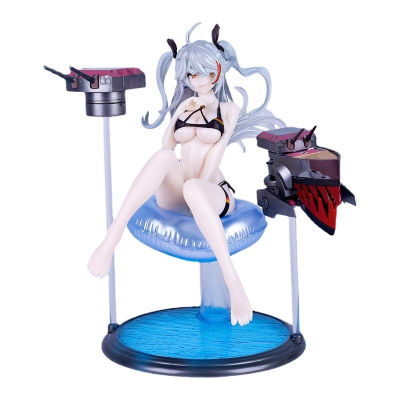 18cm Azur Lane Kms Prinz Eugen In Swimsuit Game Girl Figure Model Statue Boys Collection Desktop Decoration Ornament Toys Gifts
