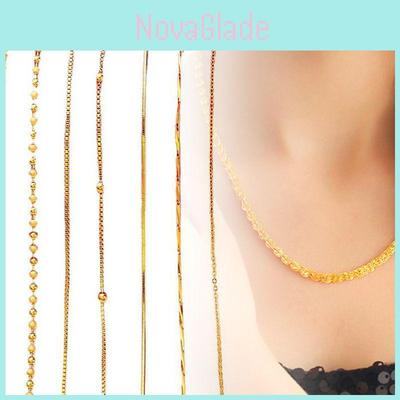 Brass Gold Plated Necklace Trendy Water Wave Design Gift For All**