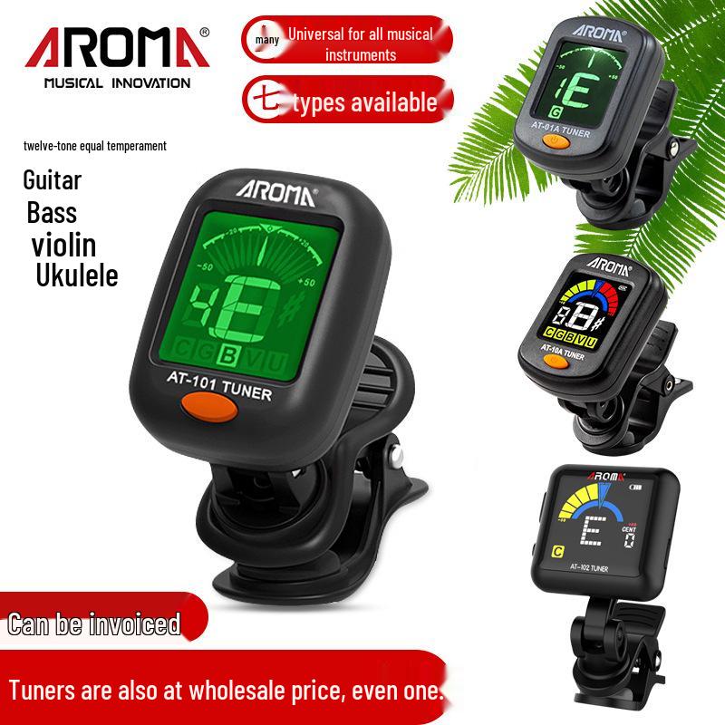 Genuine Aroma Universal Electronic Tuner for Guitar, Violin, and Ukulele