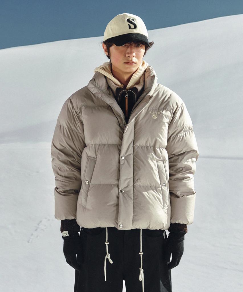 Satur Lauren Puffer Duck Down Padded Jacket Grey