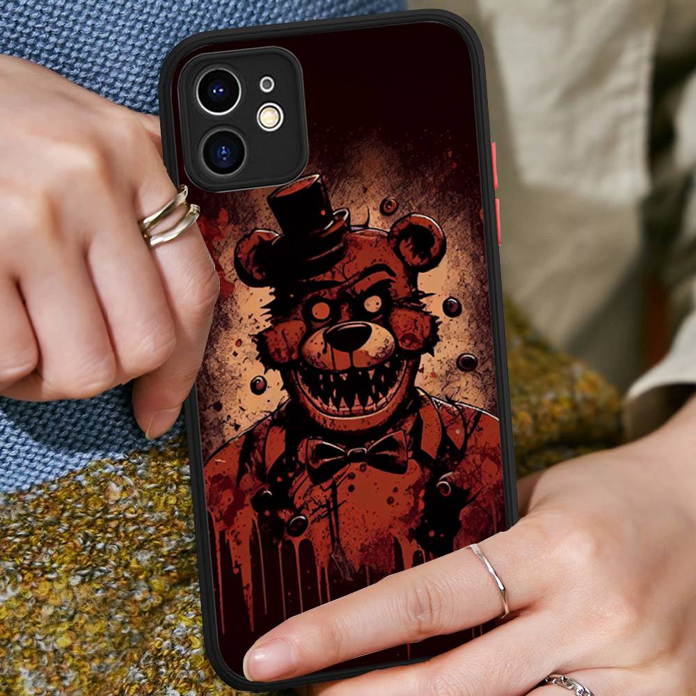 F-FNAF Five-nights-At-Freddys Phone Case For iPhone 16 15 14 11 12 13 Pro Max Plus 12 XS Max Back Cover Matte Case