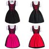 Charming German Dress Bavarian Dirndl Costume With Elegant Apron Decoration
