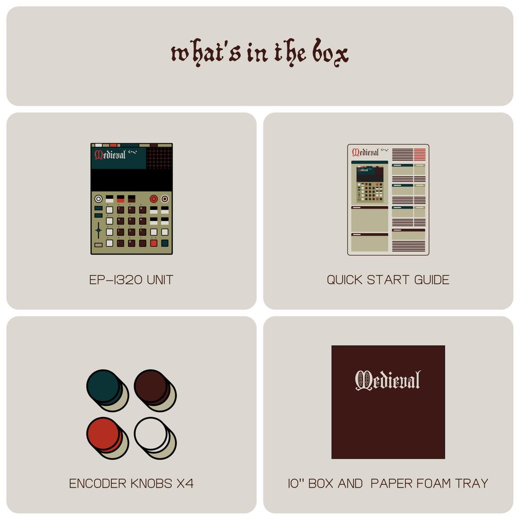 Teenage Engineering Medieval Beat Machine Sampler That Manipulates the Sounds of Medieval Europe BGM Production with Over 200 Presets EP-1320