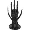Gotický stojan na šperky ve tvaru kostlivcovy ruky Černý plastový organizér na náhrdelníky a náušnice Podnos na vystavení šperků Rretro bytová dekorace