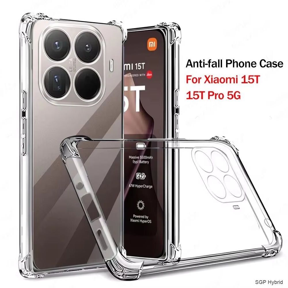 

Shockproof Armor Case For Xiaomi 15T Pro 14T 15TPro 14TPro Xiaomi15T Xiaomi14T 5G Clear Silicone Phone Cover Transparent Fundas For Xiaomi 15T Pro прозорий