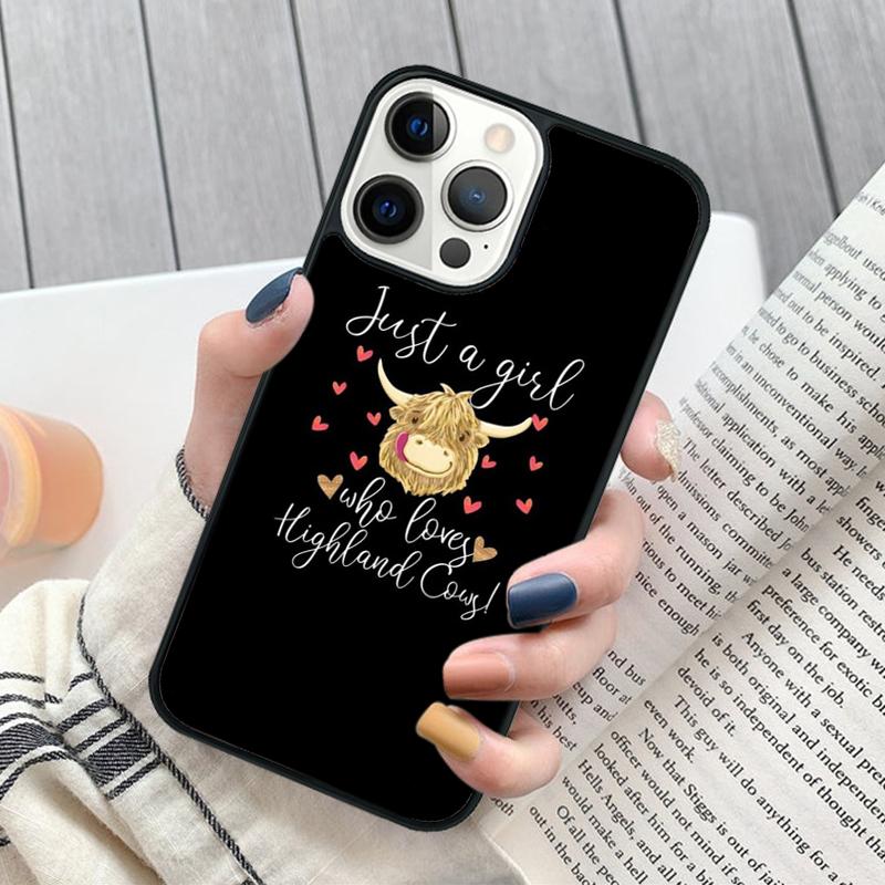 Highland Cows Phone Case for iPhone 17 Air 16 15 14 12 13 PLUS 11 PRO MAX Cover Fundas Shell