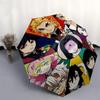1pc Demon Slayer Characters Outdoor Umbrella - Automatic Opening/Closing - Portable 3-Fold Design - 8-Rib Iron Frame - Festival Gift for Fans, Travele