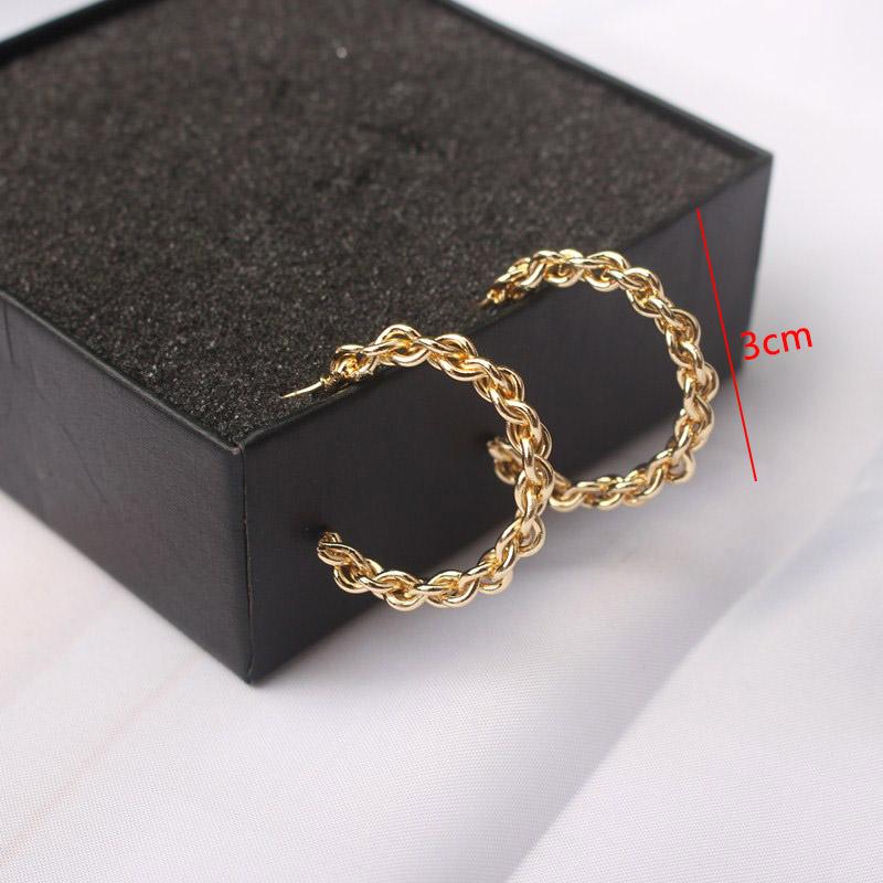 Gold Metal Dangle Earrings Punk Personality C-shaped Women Drop Earrings Hollow Geometric Statement Fashion Ear Jewelry