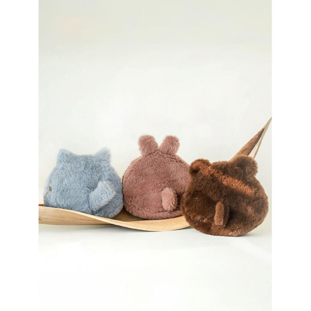 

Пушистая сумка с персонажами Daiso Pink animal (rabbit)