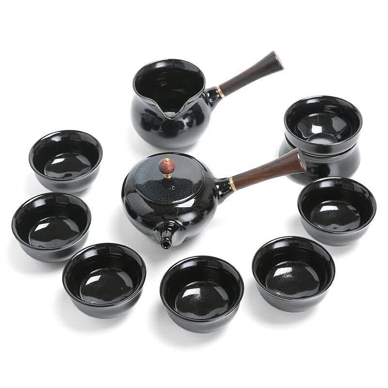 Chaxun Jianzhan Black Tenmoku 10-Piece Tea Set
