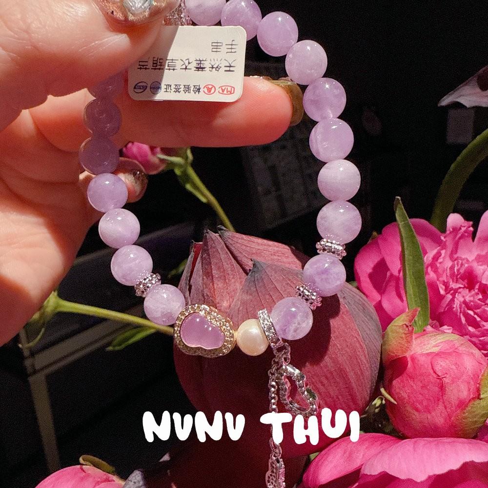 Purple Jade Grape, Madagascar Pink Crystal Gourd Fulu Bracelet, New Chinese Style, Amethyst Flower God Bracelet.