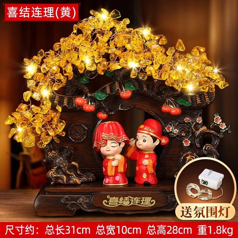 Home Decoration Accessories Wedding Gift Feng Shui Ornaments Wealth Tree Valentine's Day Gift Resin Crafts