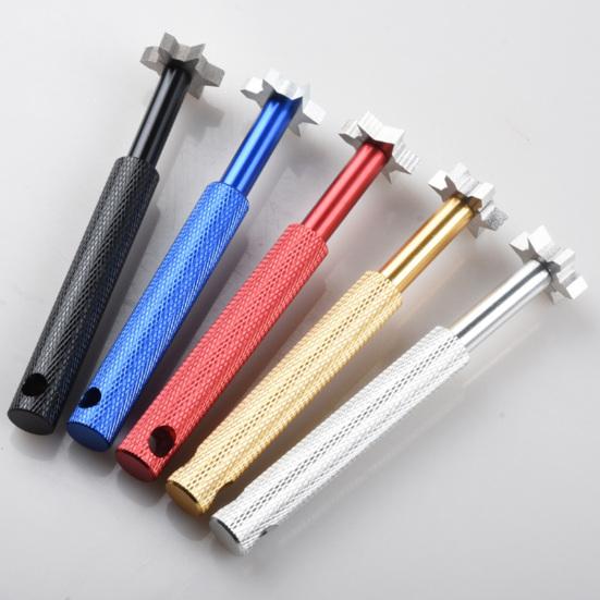 1 sett Golfkølle-sporsliper med 6 hoder Kompakt størrelse Gjenbrukbart 6-tips golfkølle-rengjøringsverktøy