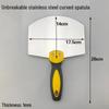 Stainless Steel Gray Curved Fan-Shaped Spatula and Putty Scraper with Thickened Handle - Free Shipping