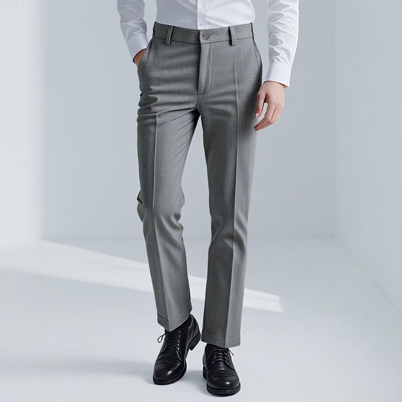 Teluoman Machine Washable Wrinkle-Free Formal Trousers