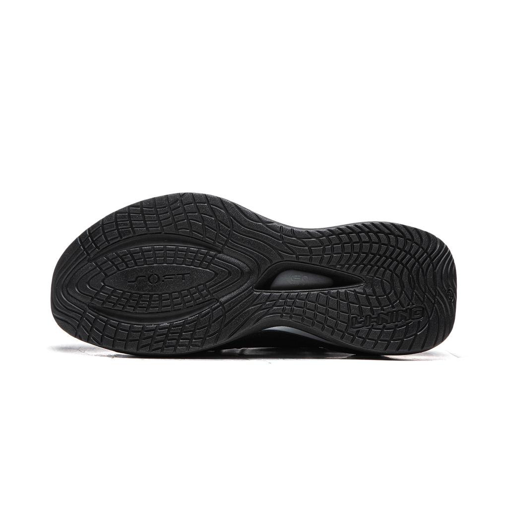 Li Ning Soft Go Max Technology Trendy Minimalist Lightweight Slip Resistant Durable Rebound Low Top Casual Shoes Men sneaker Black AGLW085-1