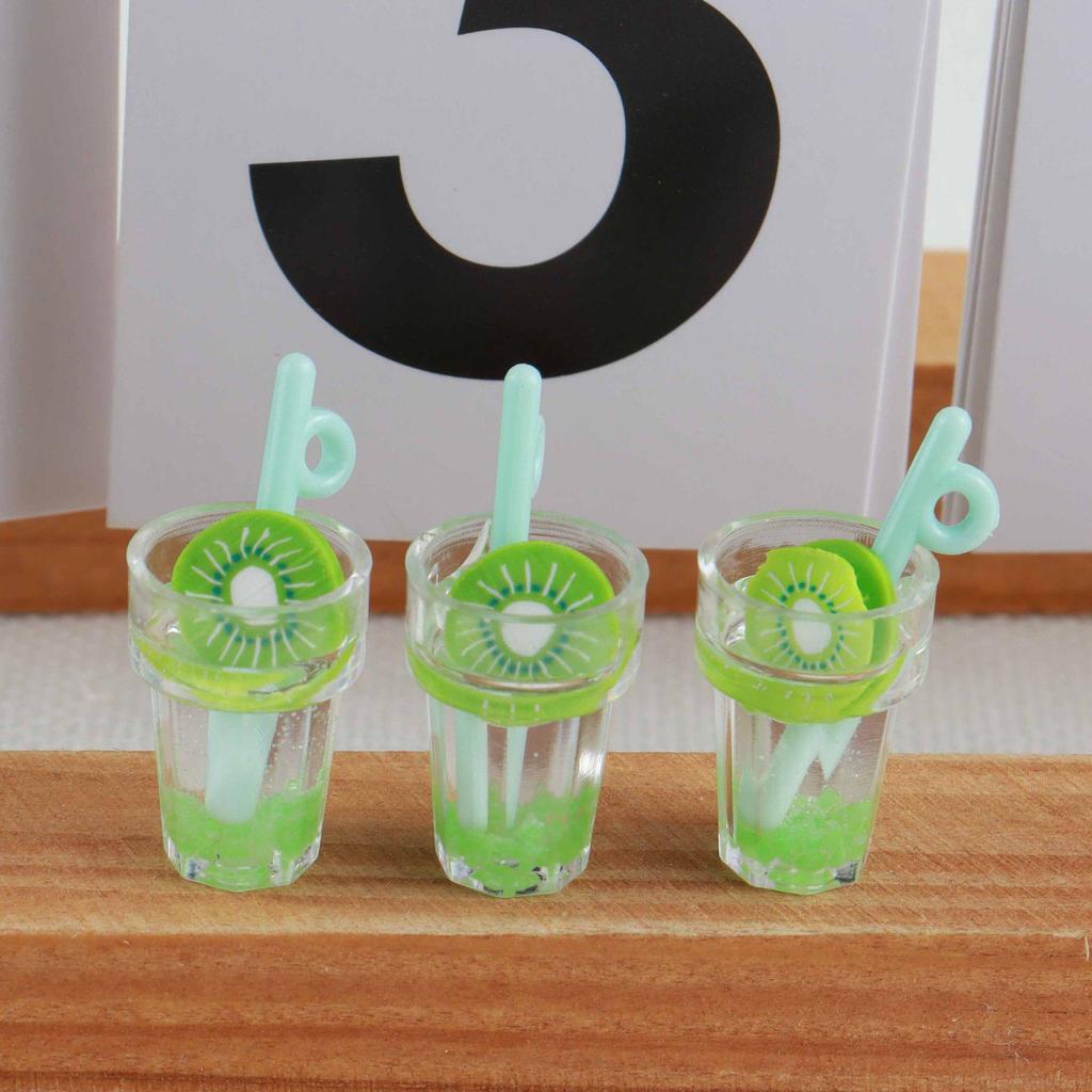 Miniature Fruit Drink Cup Earrings & Keychain Pendant