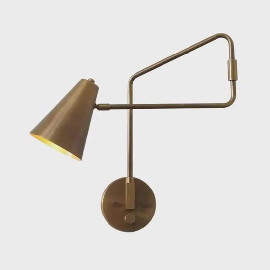 Mid-Century Moderní mosazné nástěnné svítidlo ve stylu Sputnik, kloubová lampa, dárek, dekorativní předmět