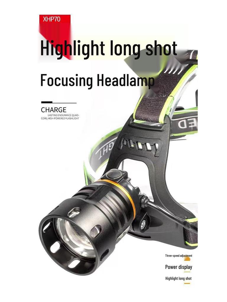 Rechargeable High-Power LED Headlamp with Long Battery Life for Night Fishing & Outdoor Use