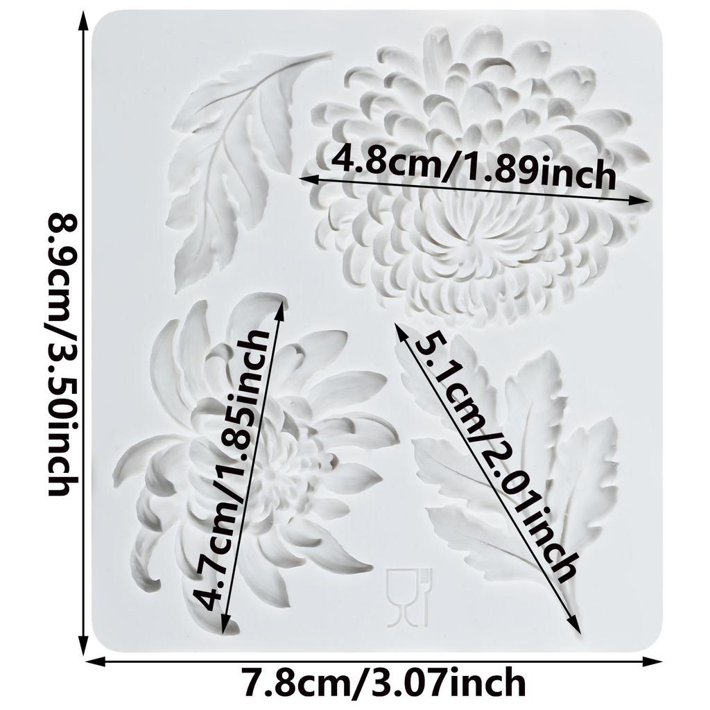 Daisy Flower Silicone Mold Chrysanthemum Fondant Molds Cake Decorating Tools Cupcake Topper Candy Sugar Craft Gum Paste Polymer Clay