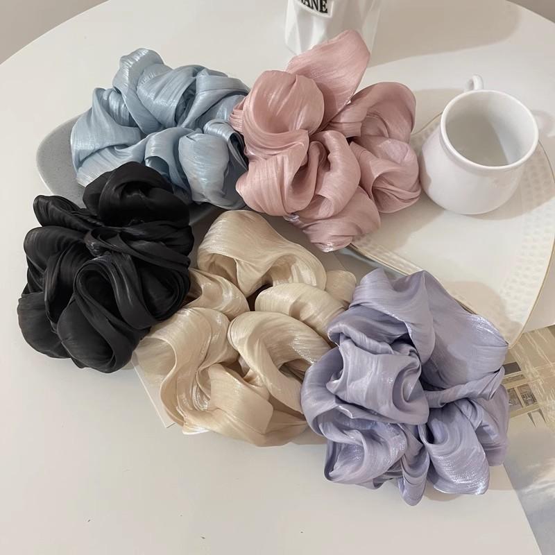 Silk Satin Scrunchies Hair Bands Women Korean Girls Elastics Hair Band Ponytail Hold Hair Accessories Headwear