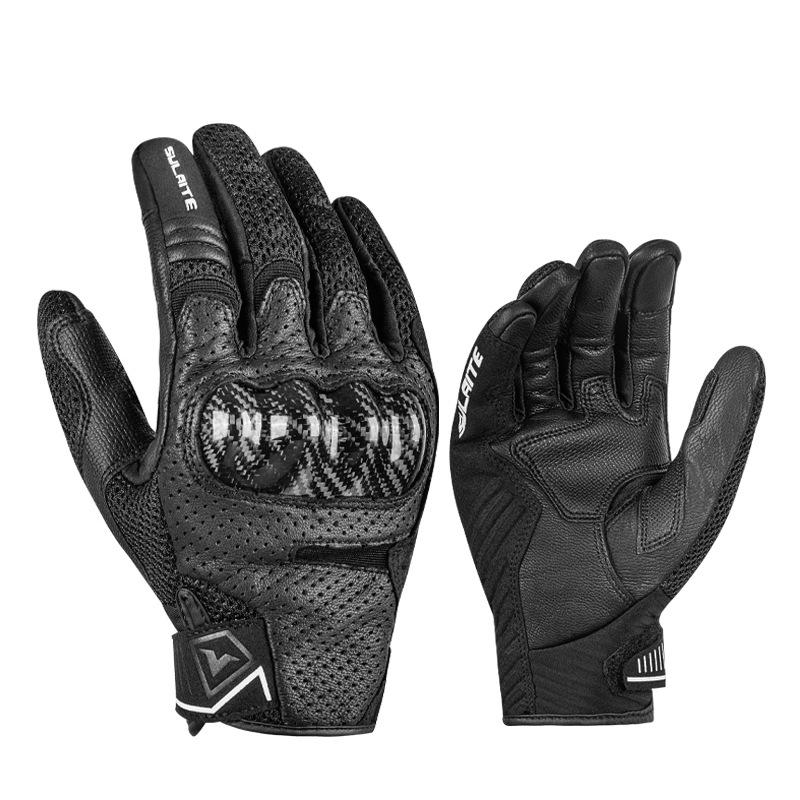 

Мотоциклетні рукавички з вуглецевого волокна для чоловіків, жінок, мотоциклетні рукавички з повним пальцем із сенсорним екраном XXL чорний