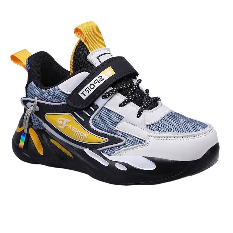 Mesh Breathable Lightweight Anti-Slip Kids Sports Shoes Boys Casual Running Sneakers Korean Fashion Trendy