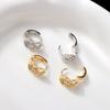 Cute Female Colorful Helix Zircon Stone Hoop Earrings Elegant Gold Color Wedding Jewelry For Women