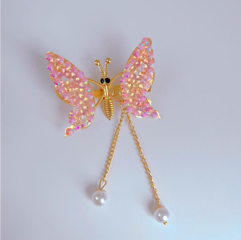 Korean Ancient Style Flapping Butterfly Tassel Hair Clip & Hairpin