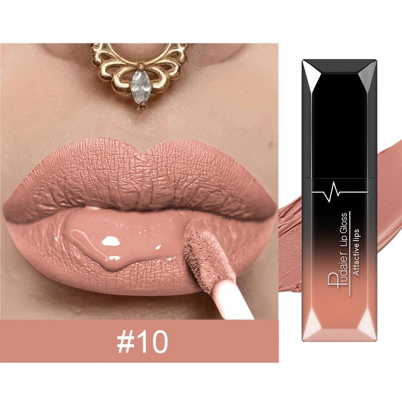 Matná tekutá rtěnka - Vodotěsná, matná a lesklá, odstíny od nude po červenou - Dlouhotrvající, hydratační složení - Vodotěsná matná sametová tónovací rtěnka