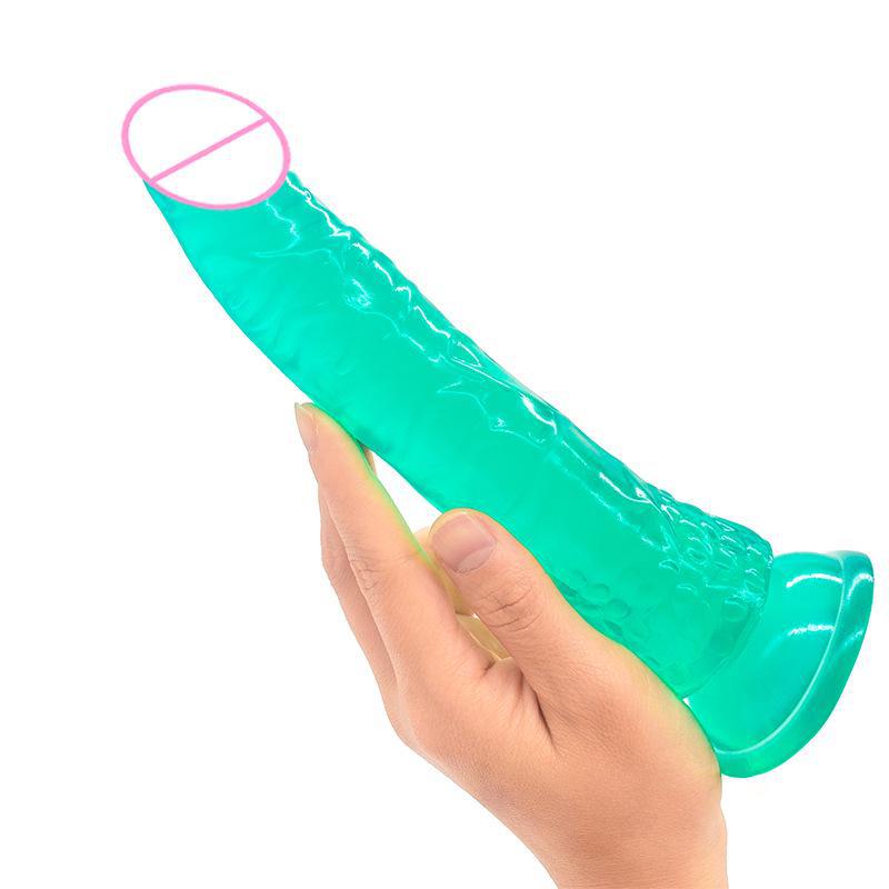 Farbenfroher Kleiner Transparenter Kristall-Dildo - Realistisches Erwachsenenspielzeug für Frauen