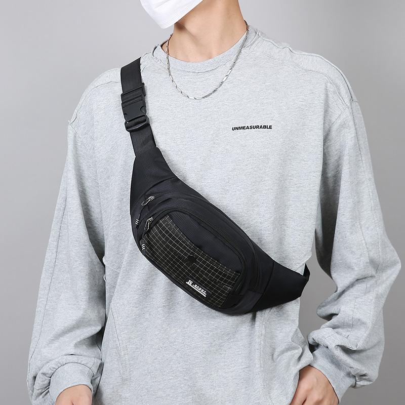 Unisex Large Capacity Fitness Waist Pack Portable Anti Theft Ultra Thin Small Chest Bag Sports Outdoor Leisure Running Waist Bag