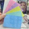 50PCS Macaron Transparent Laser Heart Card Sleeves Display Card Card Film  For Idol Photo