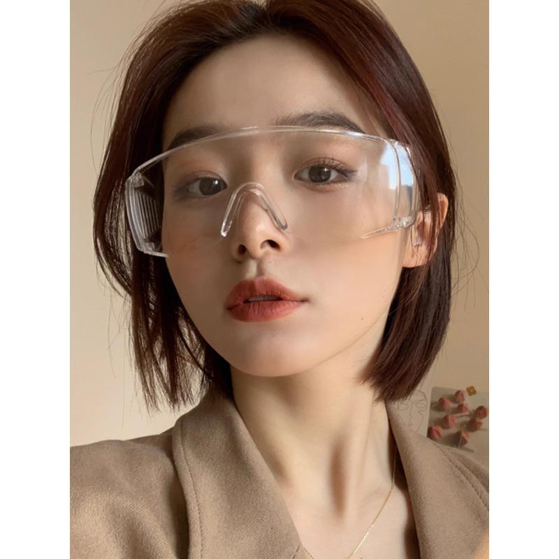Transparent Anti-fog Cool Goggles: Men's Windproof, Dustproof, Sandproof Protection (Fits Myopic & Bare Face Women)