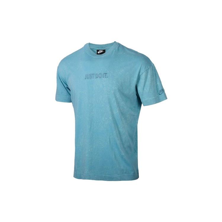 Nike Training Athleisure Casual Sports Breathable Alphabet Round Neck Short Sleeve Lake Blue Men s CJ4572-424 XL