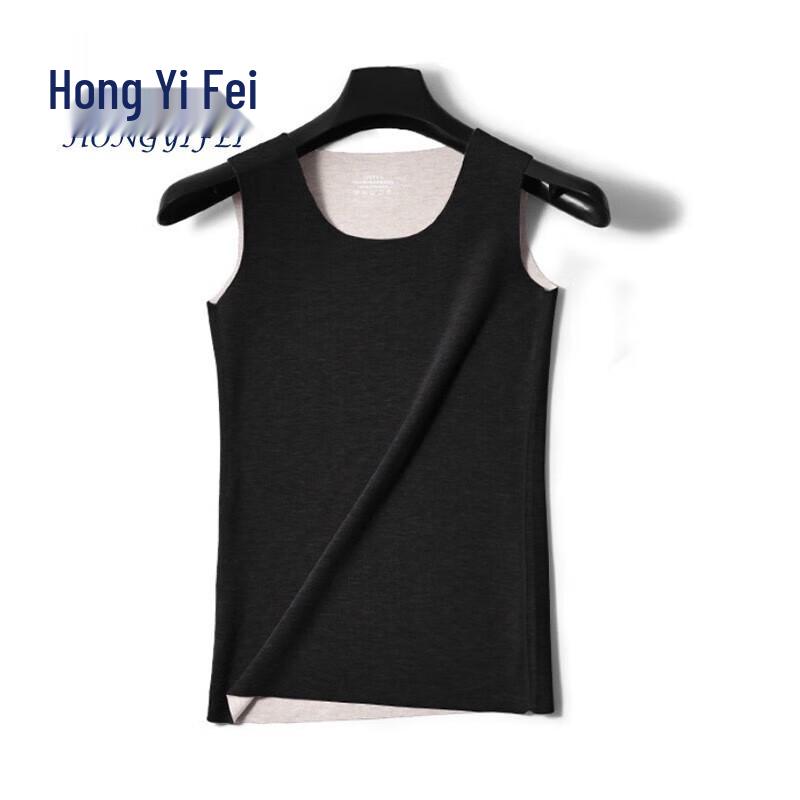 Hongyifei Men's Silk Blend Thermal Self-Heating Vest