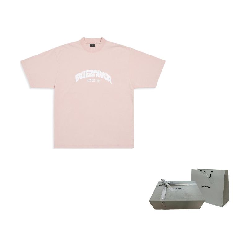 Balenciaga T Shirt Regular Fit Unisex Pink 764235TPVF95708