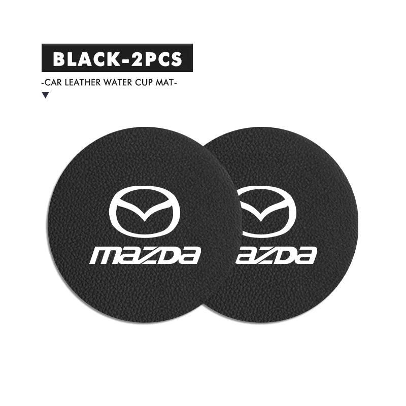 

2025 Hot 2Pcs Car Coaster Water Cup Holder Pad Non-Slip Mat Accessories For Mazda 6 3 CX5 5 2 323 CX7 Demio Atenza Axela MX30 CX