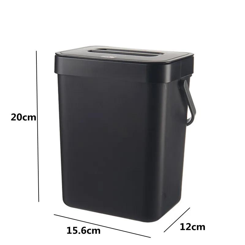 

Wall Mounted Hanging Trash Bin for Home Kitchen Cabinet Door with Lid Kitchen Trashs Bin Garbage Cans Counter Bins Trash Can 16.1x13x20.5cm