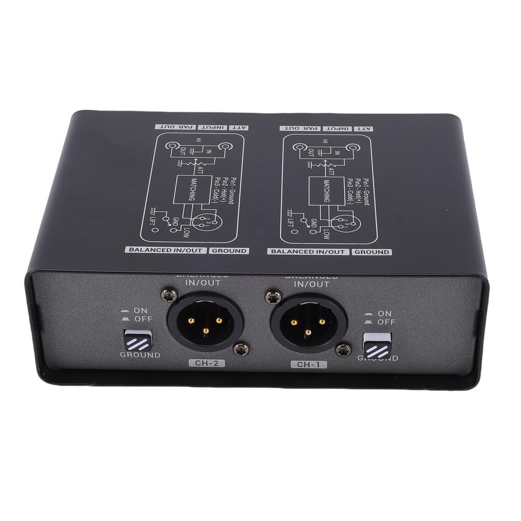 Hum Eliminator Box 3 Level Gain Adjustment Eliminates Noise Interference 2 Channel Ground Loop Noise Isolator Noise