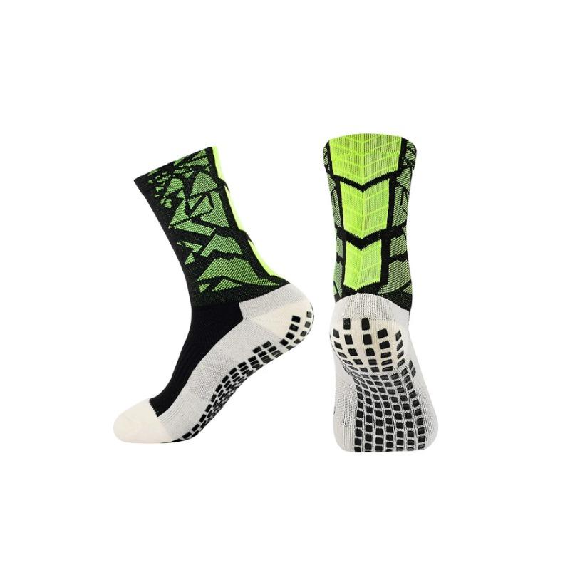 

1 пара мужских нескользящих спортивных носков, футбольных носков Arrow, впитывающих пот и дышащих тренировочных носков зелёный